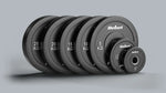 Gumijoti olimpiskie svaru diski BUMPER komplekts 2 × 2,5 kg, 51 mm, REBEL ACTIVE