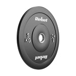 Gumijoti olimpiskie svaru diski BUMPER komplekts 2 × 5 kg, 51 mm, REBEL ACTIVE