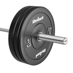 Gumijoti olimpiskie svaru diski BUMPER komplekts 2 × 5 kg, 51 mm, REBEL ACTIVE