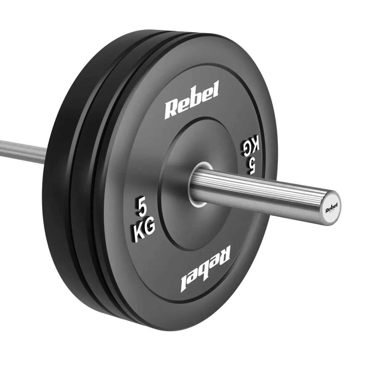 Gumijoti olimpiskie svaru diski BUMPER komplekts 2 × 5 kg, 51 mm, REBEL ACTIVE