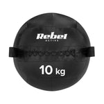 Medicīnas bumba fitnesam un rehabilitācijai, 10 kg, REBEL ACTIVE