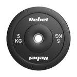 Gumijoti olimpiskie svaru diski BUMPER komplekts 2 × 5 kg, 51 mm, REBEL ACTIVE