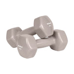 Čuguna HEX hanteles ar vinila pārklājumu 2 × 4 kg, REBEL ACTIVE