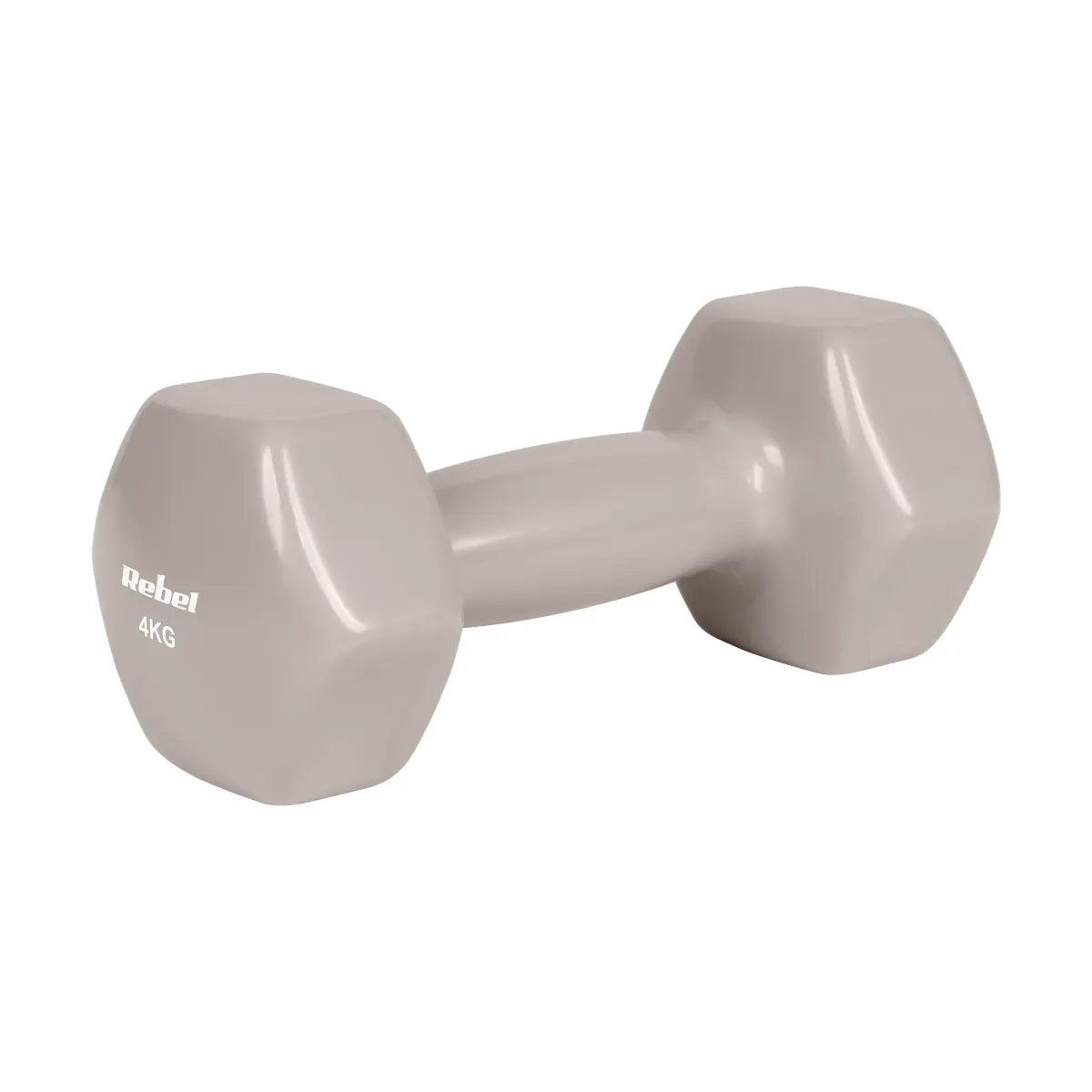 Čuguna HEX hanteles ar vinila pārklājumu 2 × 4 kg, REBEL ACTIVE