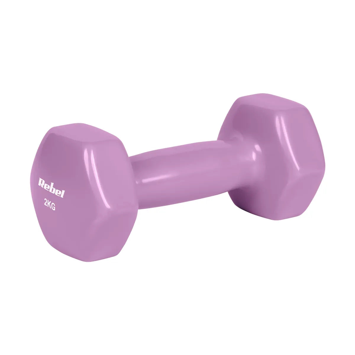 Čuguna HEX hanteles ar vinila pārklājumu 2 × 2 kg, REBEL ACTIVE