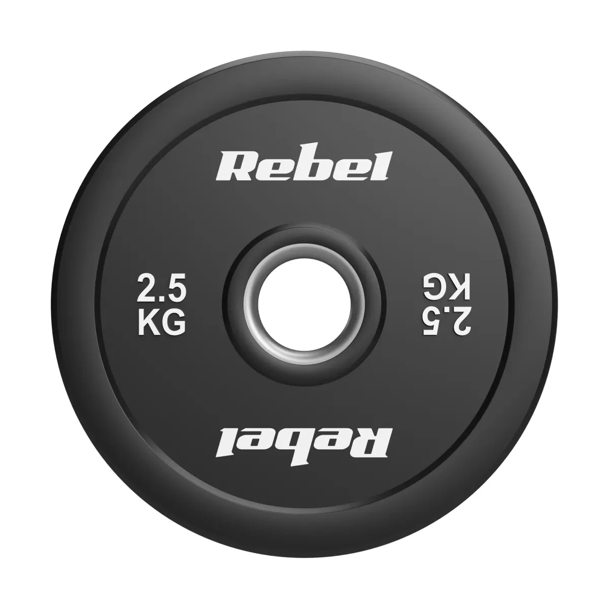 Gumijoti olimpiskie svaru diski BUMPER PREMIUM, BEAST sērija, komplekts 2 × 2,5 kg, 51 mm, REBEL ACTIVE