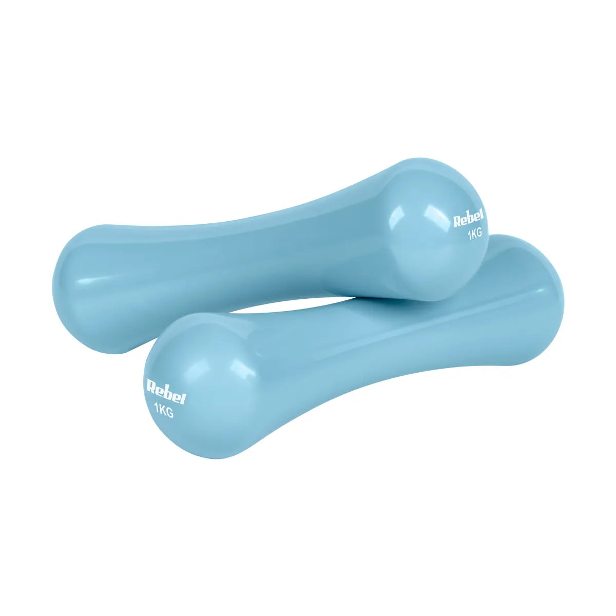 Čuguna hanteles ar vinila pārklājumu komplekts 21 kg (2 × 0,5 kg + 2 × 1 kg + 2 × 2 kg + 2 × 3 kg + 2 × 4 kg), REBEL ACTIVE