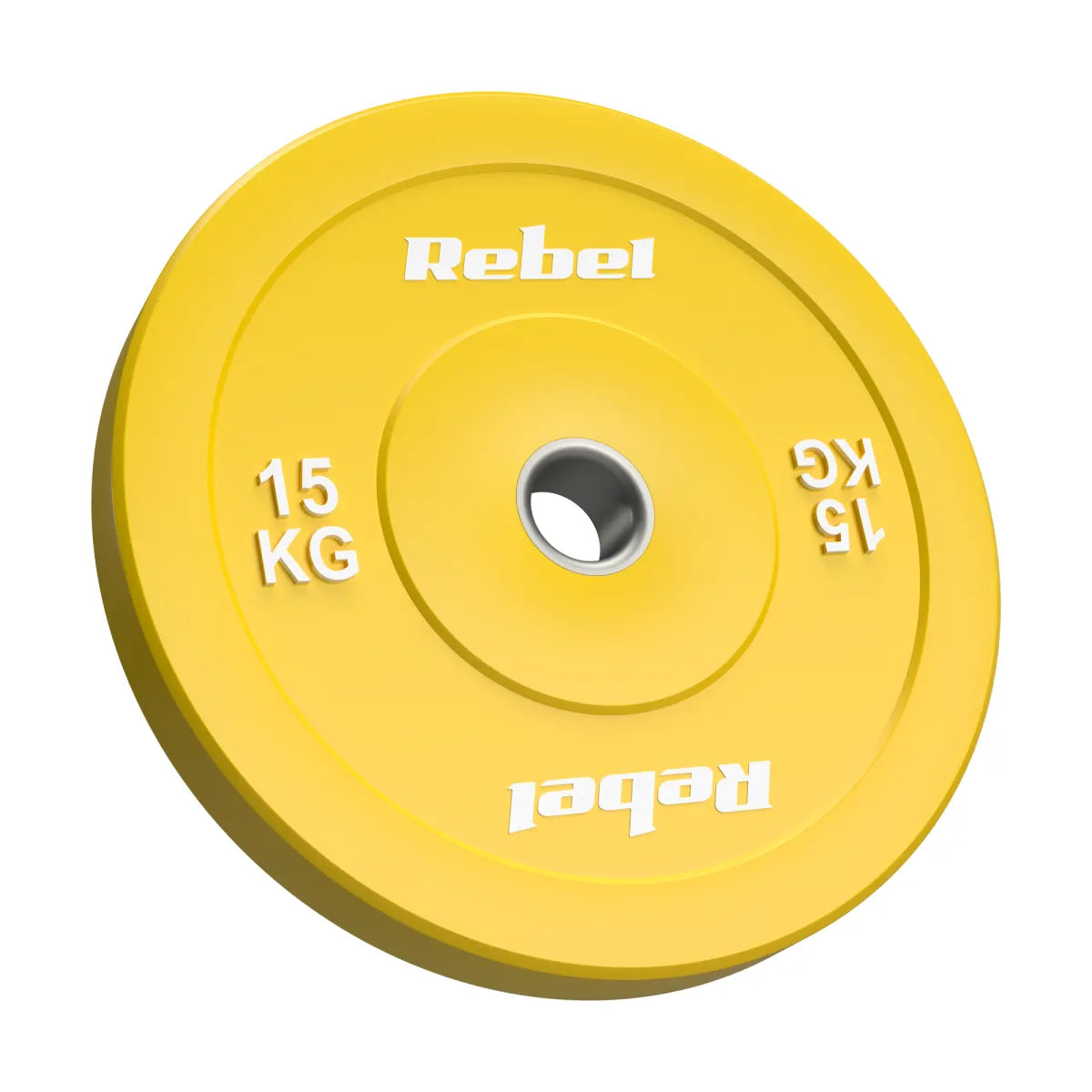Gumijoti olimpiskie svaru diski BUMPER PREMIUM, BEAST sērija, komplekts 2 × 15 kg, 51 mm, REBEL ACTIVE