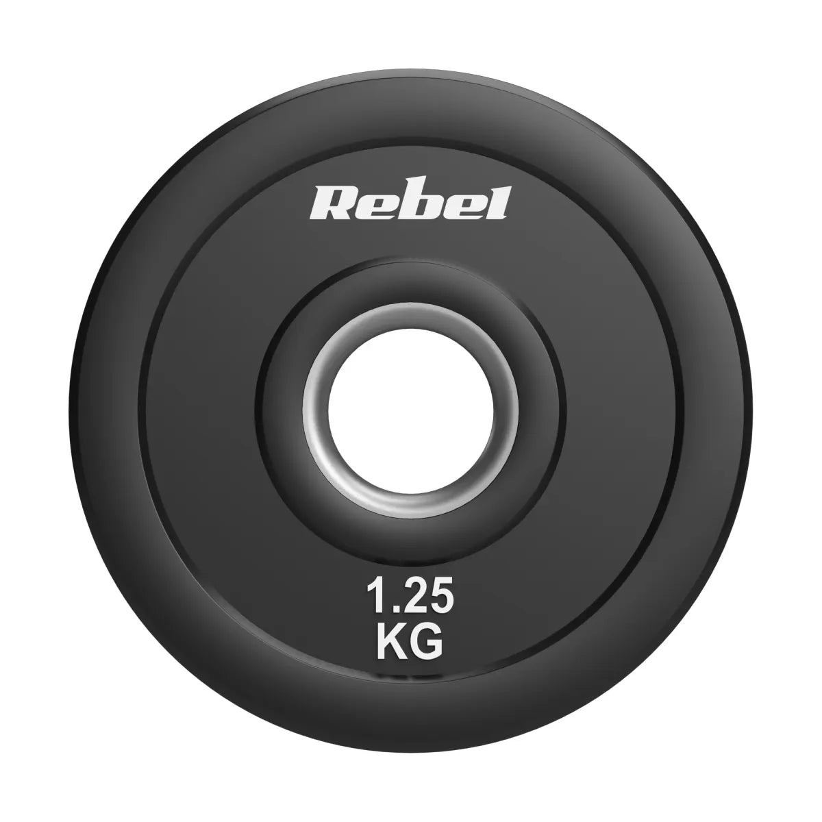 Gumijoti olimpiskie svaru diski BUMPER komplekts 2 × 1,25 kg, 51 mm, REBEL ACTIVE