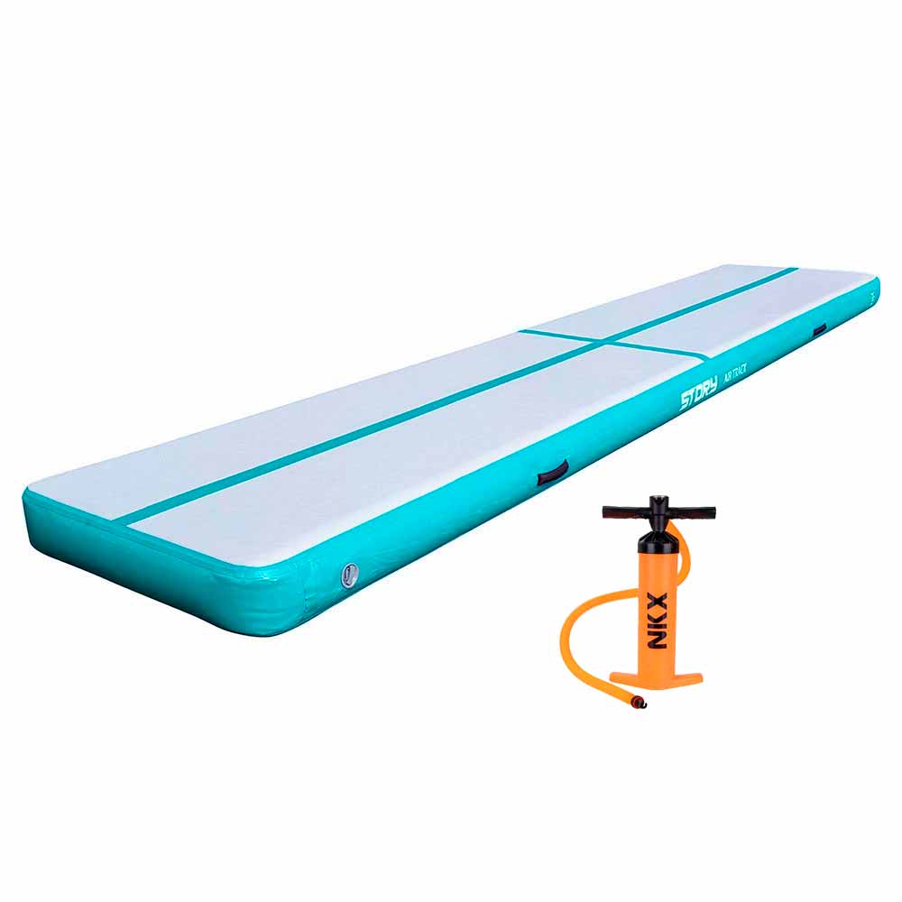 Piepūšams vingrošanas matracis Story Airtrack 5m x 1m x 20cm aquagreen