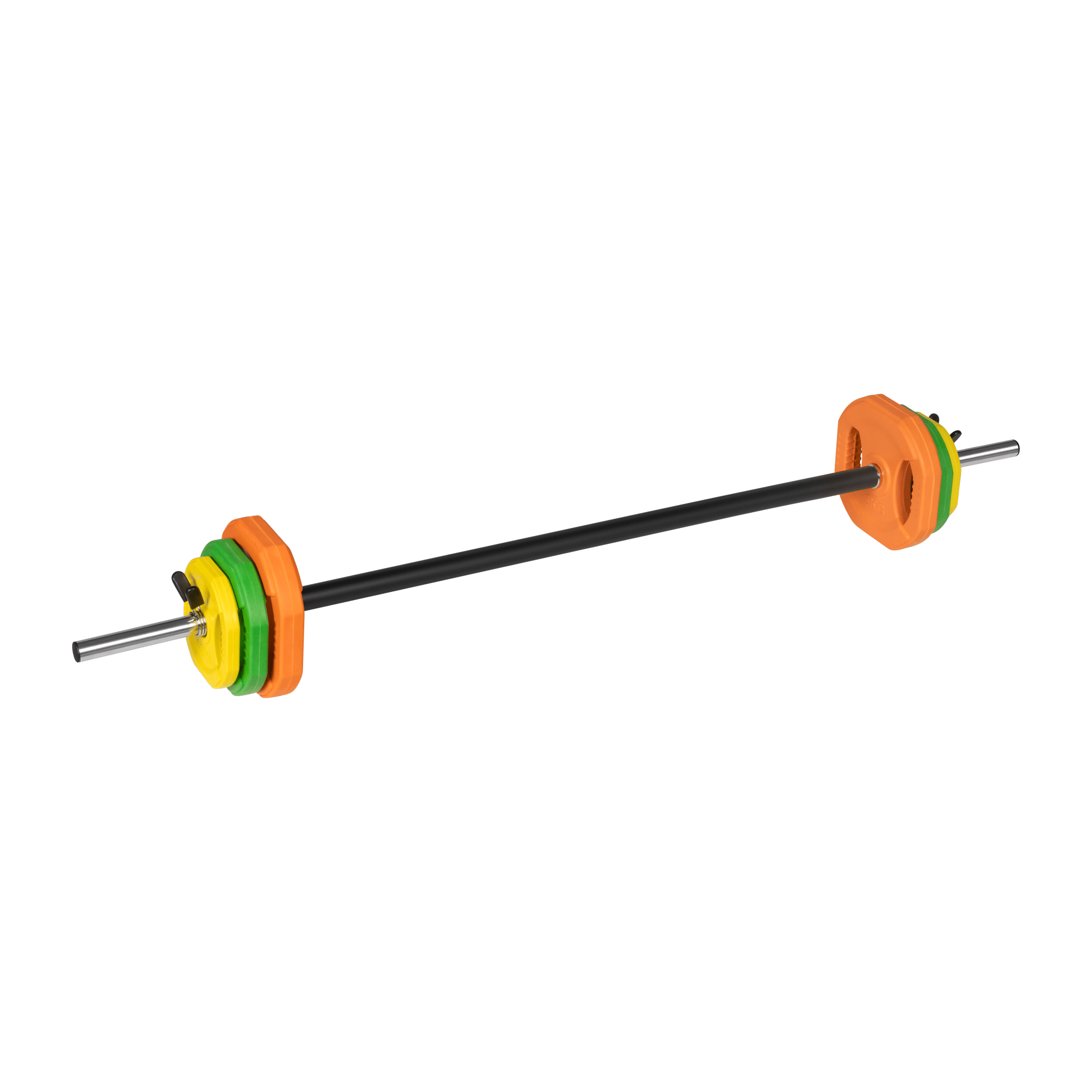 Saliekams stienis ar čuguna svaru, 140 cm stienis, 20 kg treniņu komplekts, REBEL ACTIVE