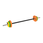 Saliekams stienis ar čuguna svaru, 140 cm stienis, 20 kg treniņu komplekts, REBEL ACTIVE