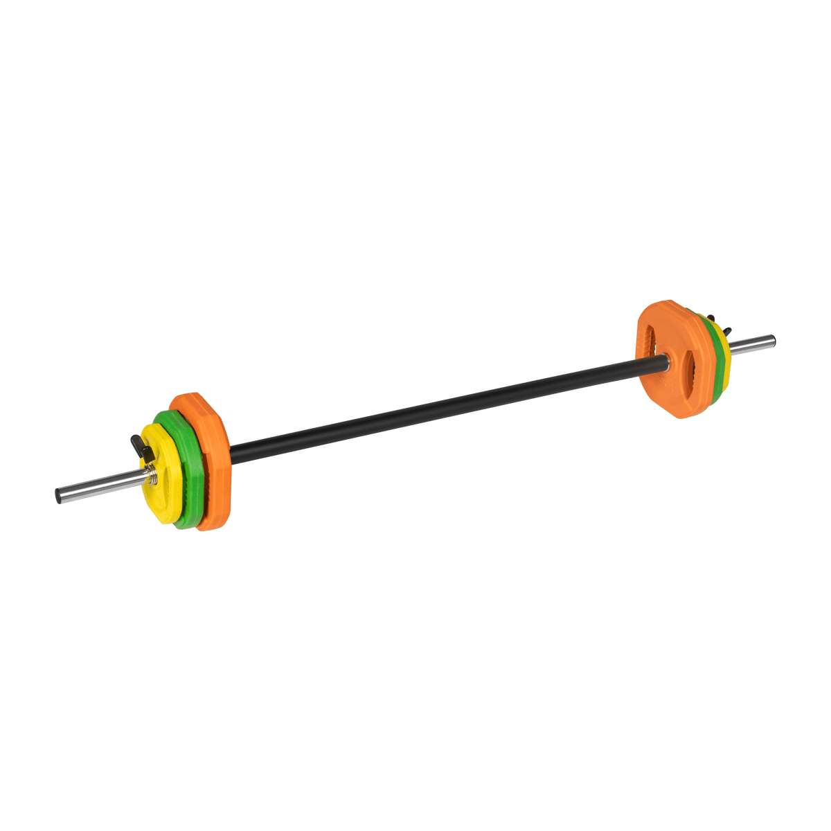 Saliekams stienis ar čuguna svaru, 140 cm stienis, 20 kg treniņu komplekts, REBEL ACTIVE