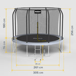Rebel Active PRO batuts 10 pēdas/305 cm, tīkls, kāpnes