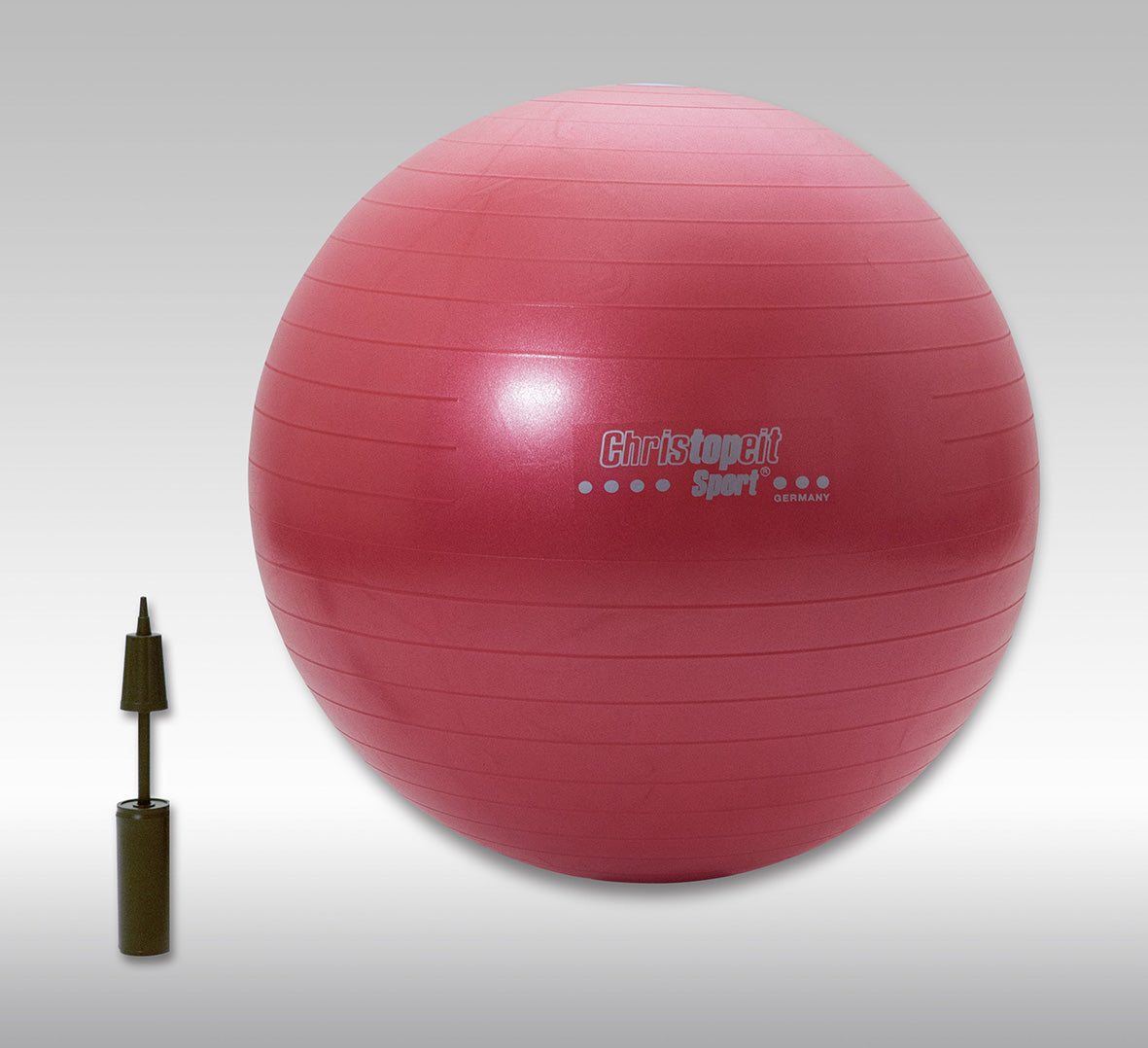 CHRISTOPEIT SPORT fitnesa bumba 65 cm/1.1 kg, sarkana