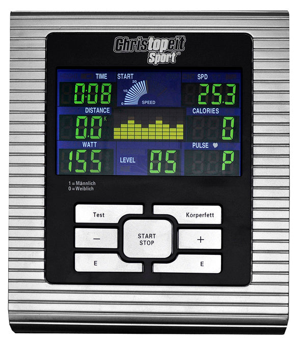 CHRISTOPEIT SPORT velotrenažieris ET6 ergometrs, HA klase, melns 12kg/150 kg
