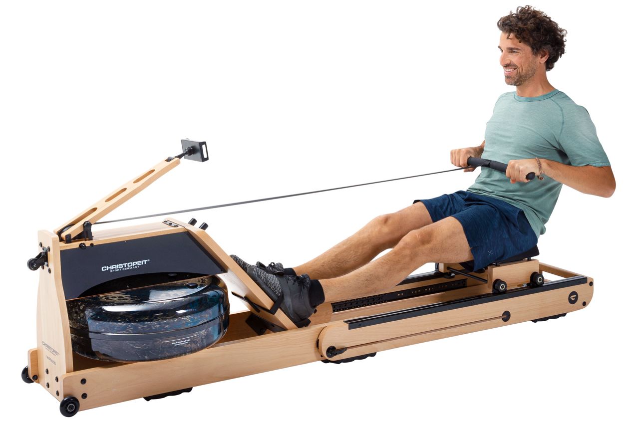 CHRISTOPEIT SPORT WRT 2000 Wood Rower+HR+KinoMap Airēšanas trenažieris