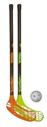 Florbola nūju komplekts TRIBAL: 2 nūjas (62 cm) + bumbiņa