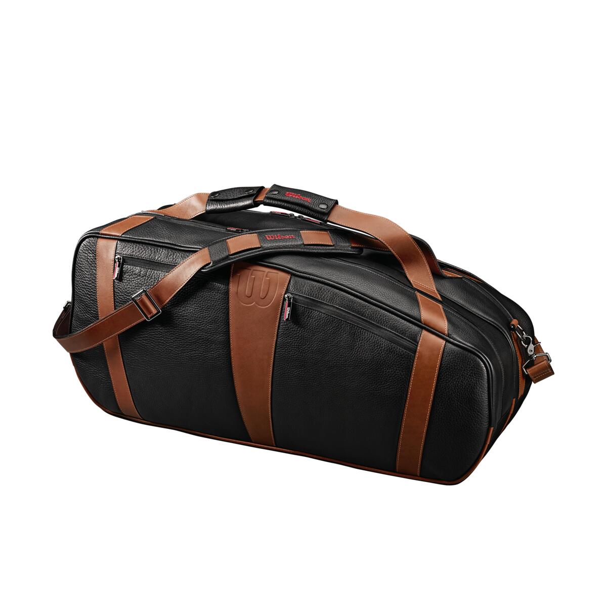 WILSON SPORTA SOMA LEATHER 6 PK BAG BLACK/BROWN