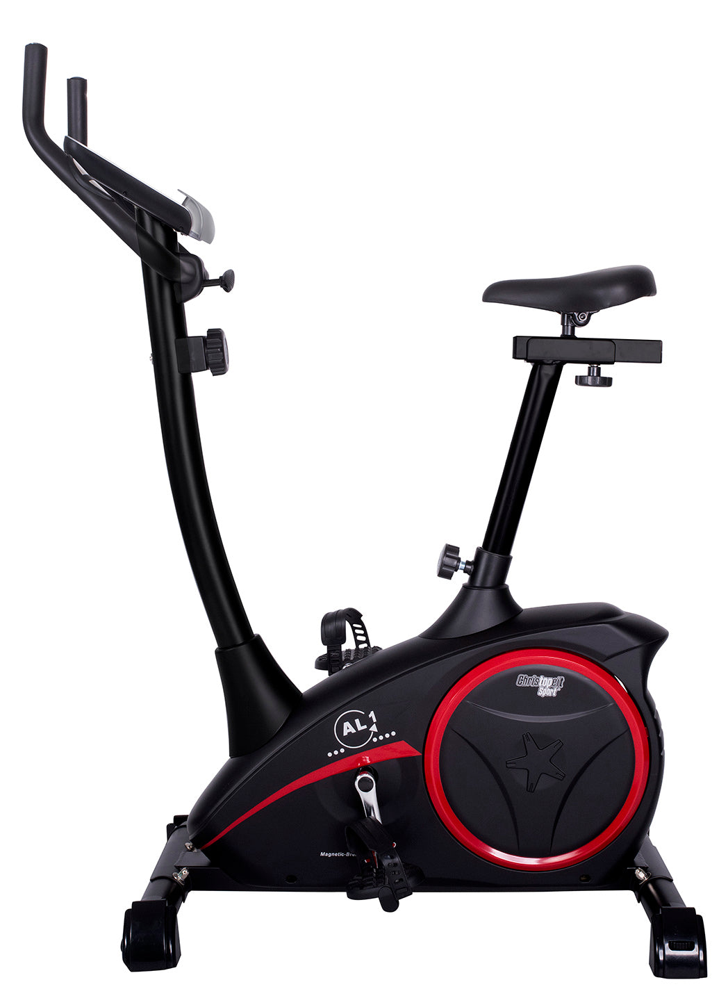 CHRISTOPEIT SPORT velotrenažieris AL1 black TouchSc, 9kg/150kg
