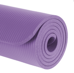Vingrošanas paklājiņš jogai, pilates, fitnesam, 183x61cm, 1cm biezs, NBR materiāls, violets, REBEL ACTIVE