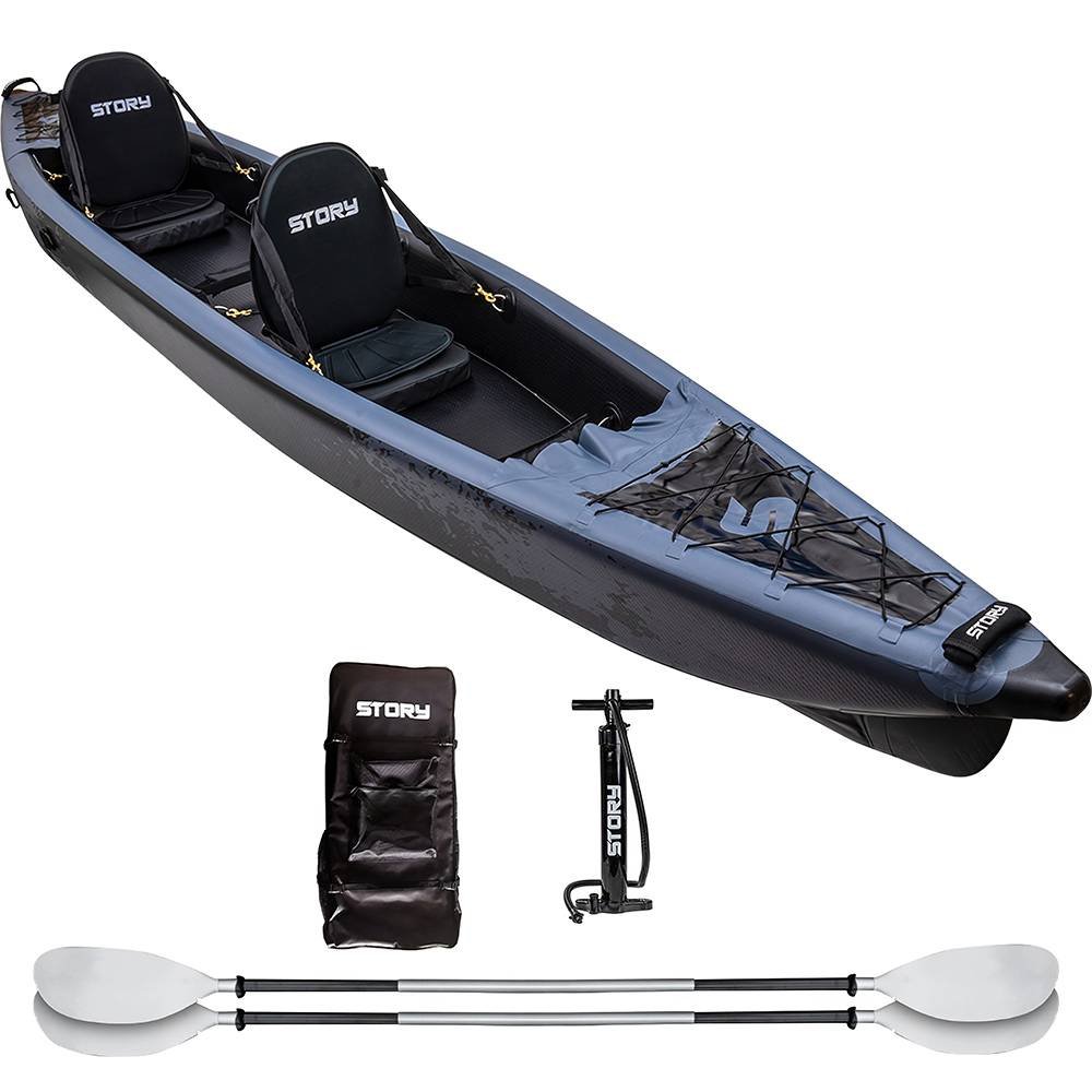 Piepūšamais kajaks Story Highline 2 Personām Black