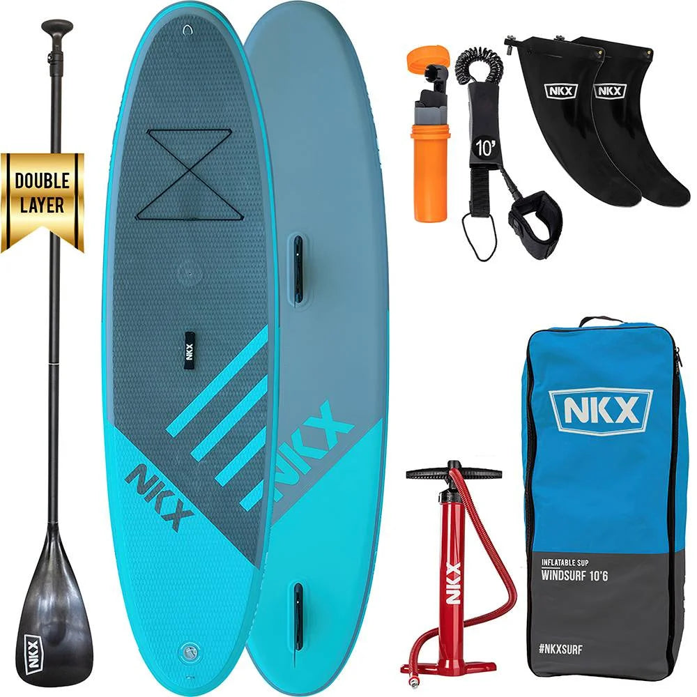 SUP dēlis NKX Windsurf Black Blue 10'6 (Iespējams pievienot buru)