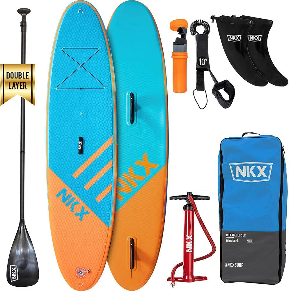 SUP dēlis NKX Windsurf Black Blue 9'6 (Iespējams pievienot buru)