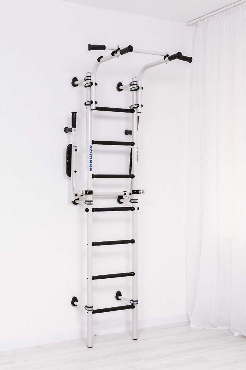 Sporta komplekss (vingrošanas siena) ROMANA S10 balts-melns, 219.6x49cm