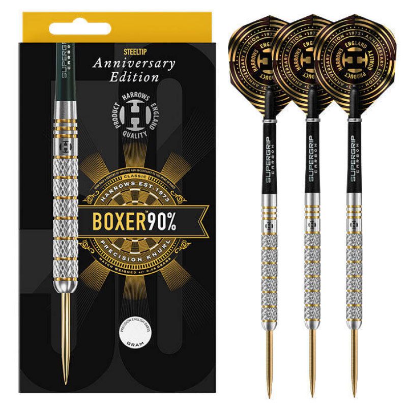 Harrows Boxer Parallel 90% 50. gadadienas izdevuma šautriņas ar tērauda galiem - 25 g