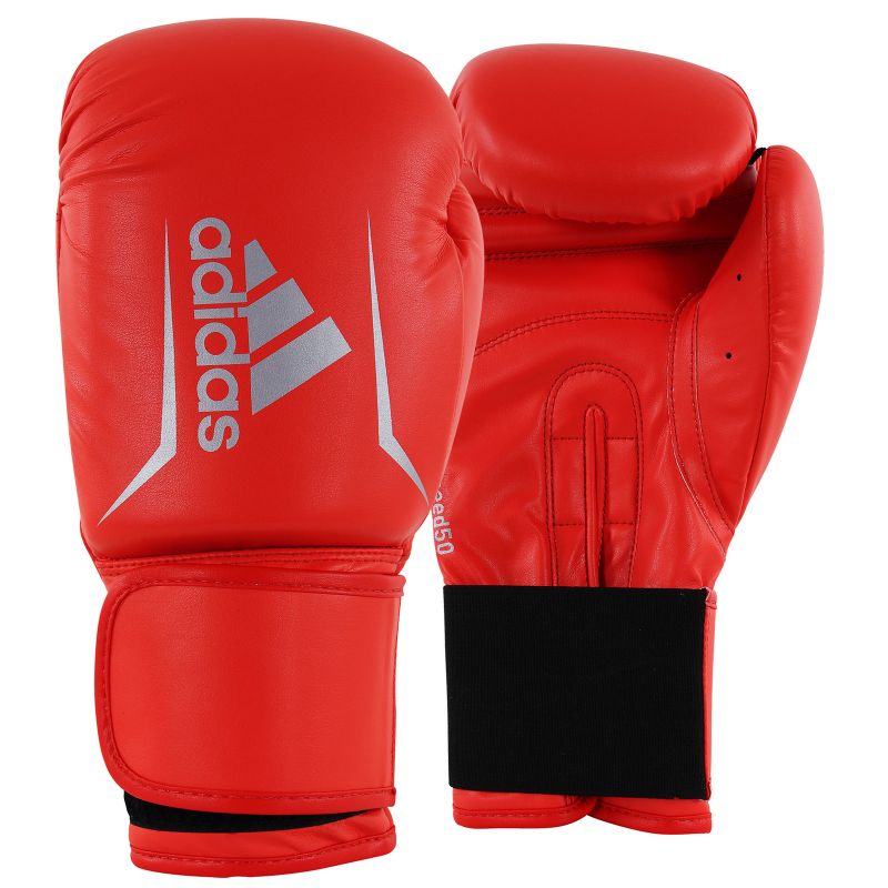 Adidas SPEED 50 sarkani boksa cimdi - 12 oz