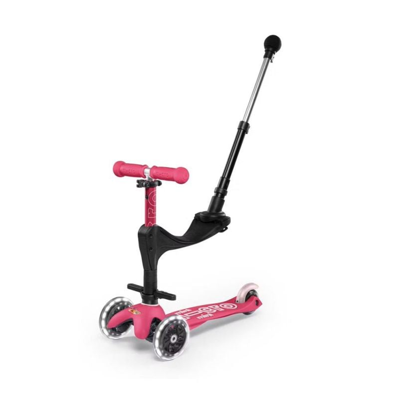 Micro Skrejritenis Mini 3in1 Deluxe Plus LED pink