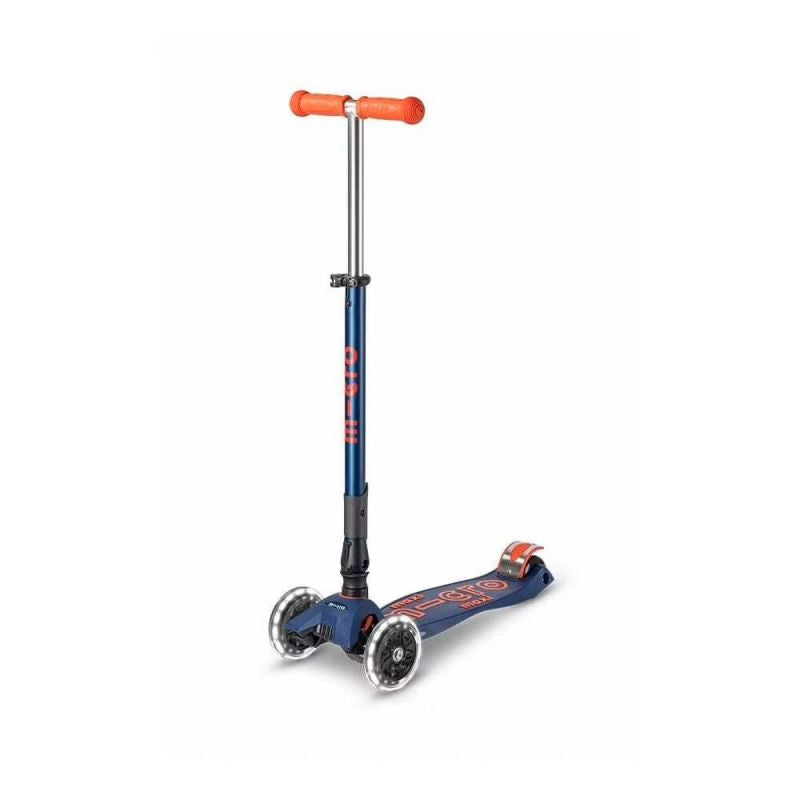 Micro Foldable 3-Wheel Skrejritenis Deluxe Foldable LED Navy/Red