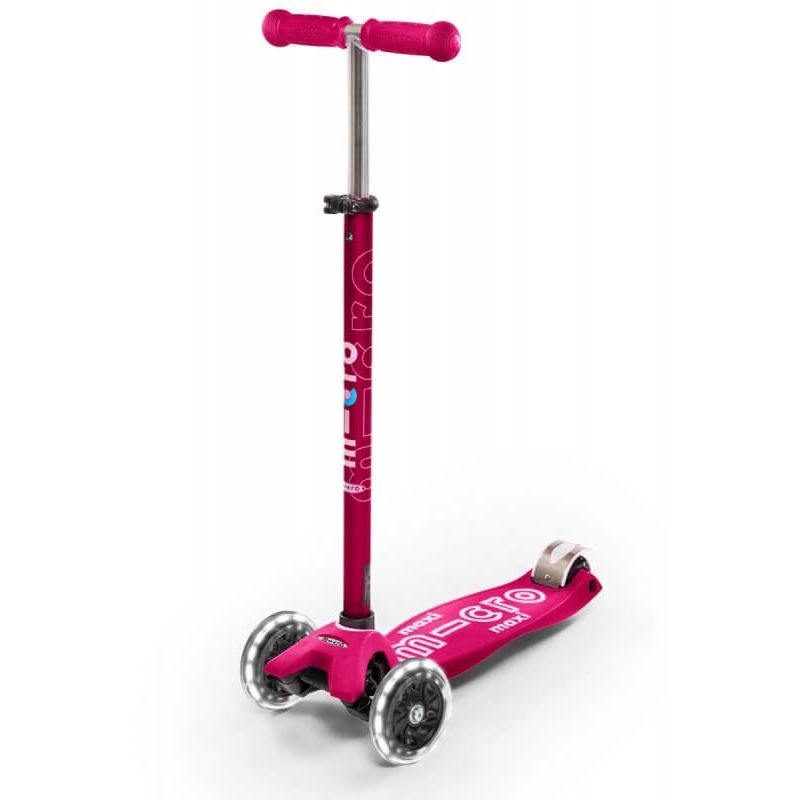 Micro Skrejritenis Maxi Deluxe LED Pink