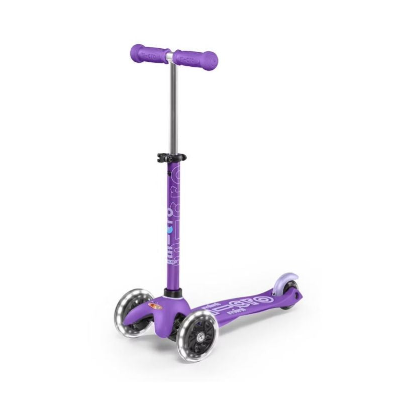 Micro 3-Wheeled Skrejritenis Maxi Deluxe LED PURPLE