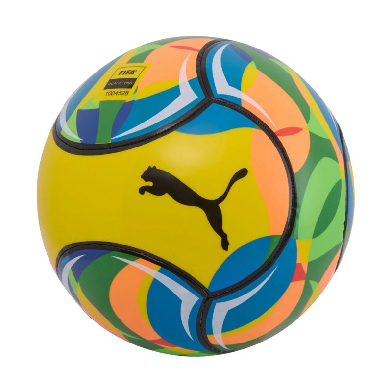 Puma FIFA Quality Pro pludmales futbola bumba, dzelteni zili zaļa, 84583 01