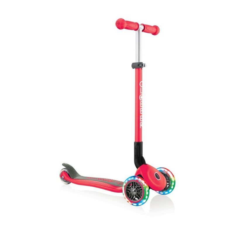 Globber Primo Foldable Lights trīsriteņu skrejritenis 432-102-2 New Red