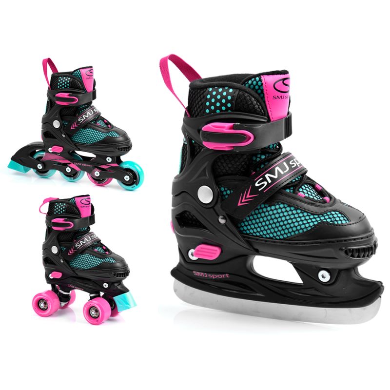 SKrituļslidas/Slidas SMJ sport 3in1 Jr BS-616TP - 31-34