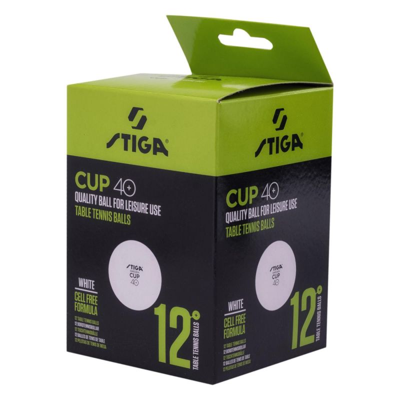 Stiga Ball Cup galda tenisa bumbiņas, 12 gab. iepakojumā, 92800591804