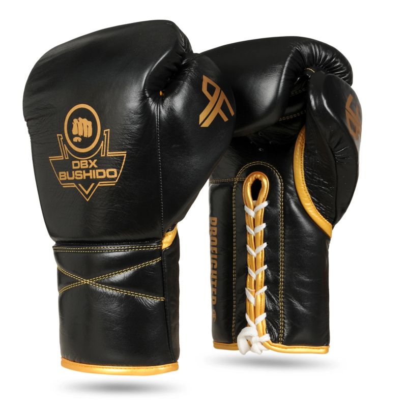 ProFighter Gold - Legacy sērija - daudzslāņu boksa cimdi - Gold - wiązane