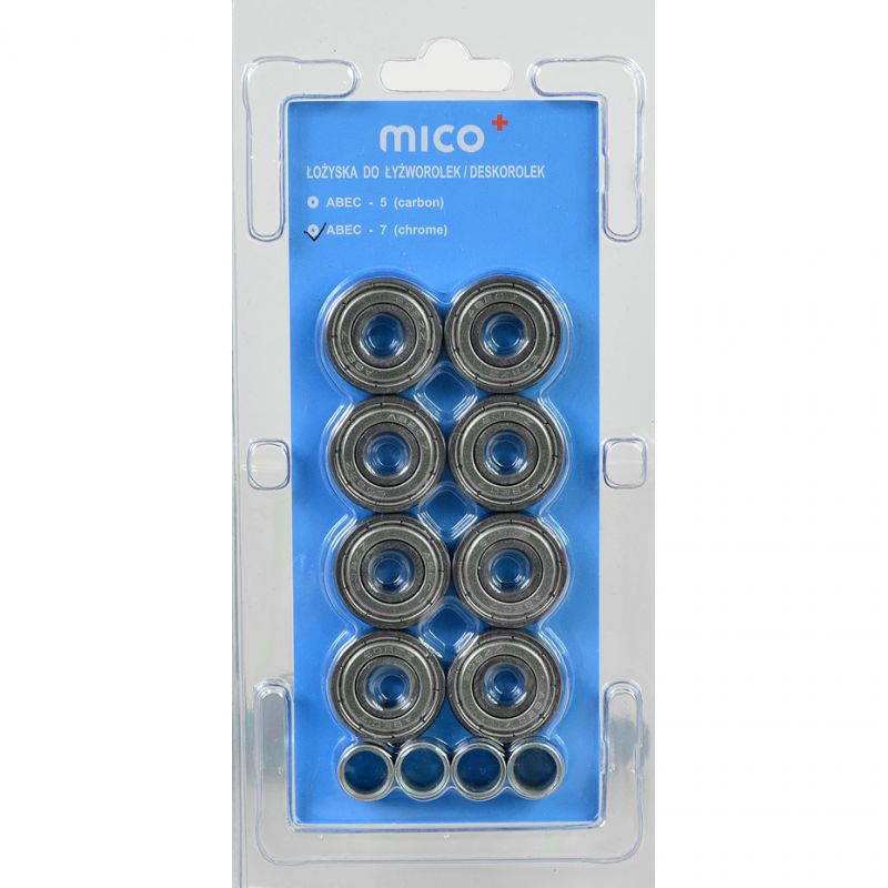 Mico ABEC-7 hromēti gultņi / 8 gab. /