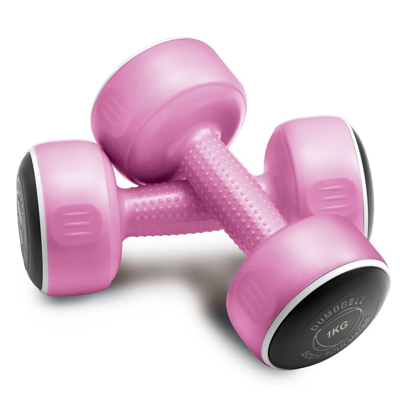 Hanteles Body Sculpture SMART 2x1 kg BW 108 rozā