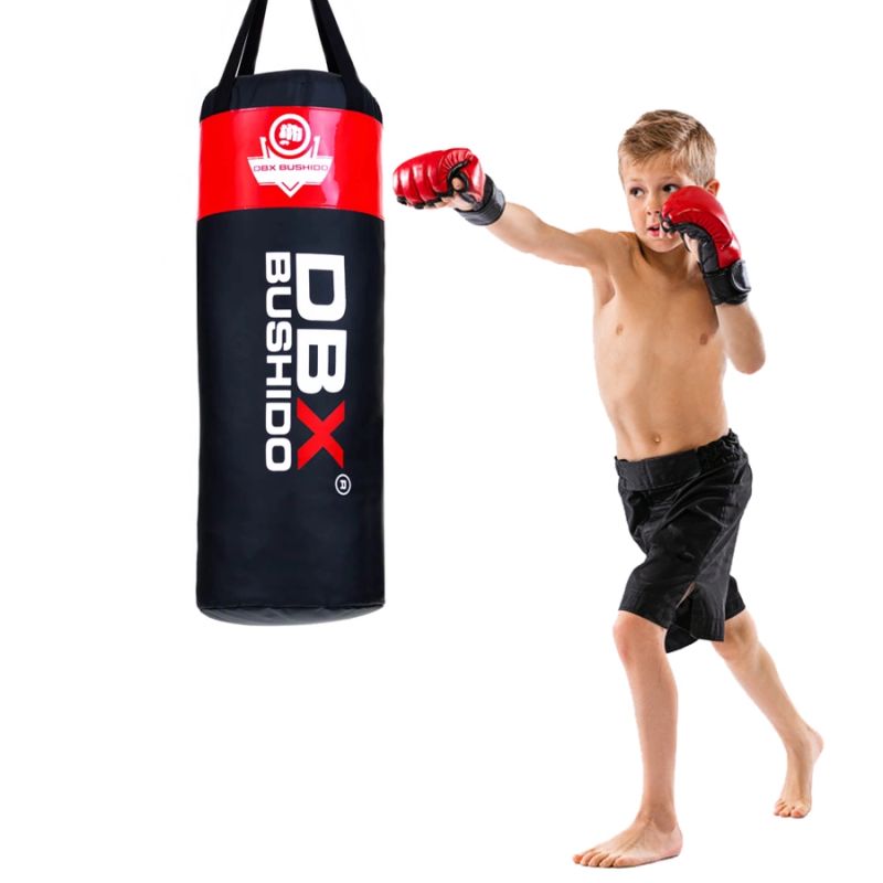 Bērnu boksa maiss - Junior Red - 80 cm / 15 kg - czarny