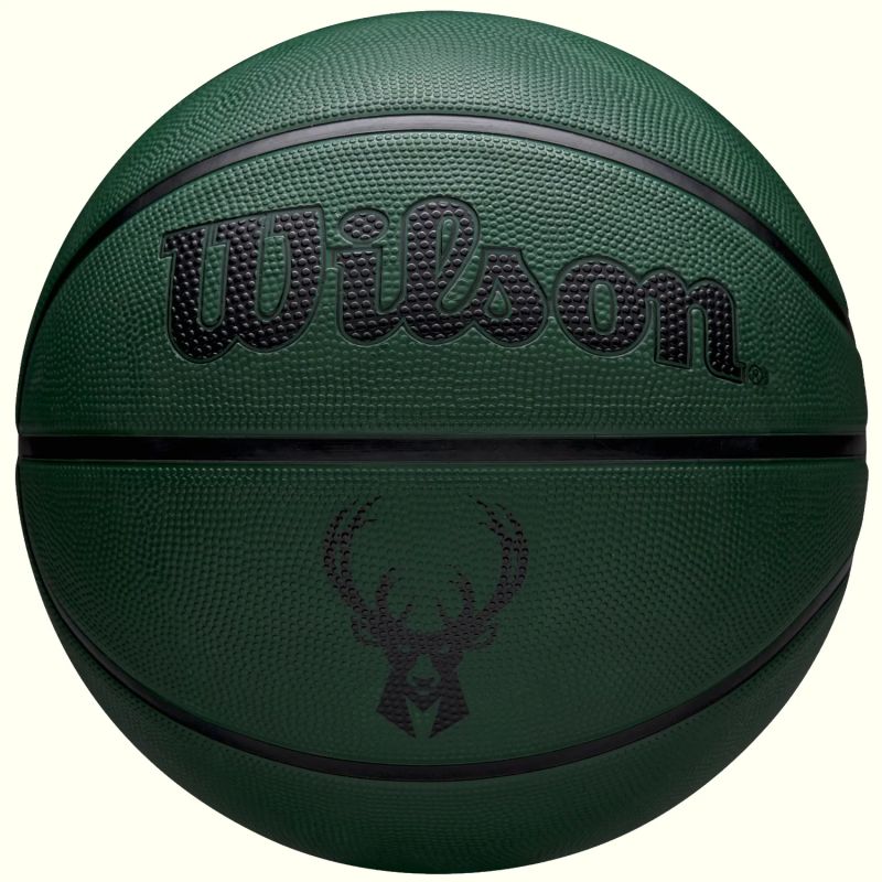 Basketbola bumba Wilson NBA Team Tribute Solid Milwaukee Bucks Ball WZ4025417XB Basketball Ball