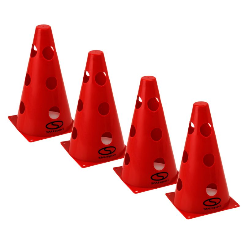 Komplektā 4 mācību konusi - 23 cm sarkans / PT4-12WH-R