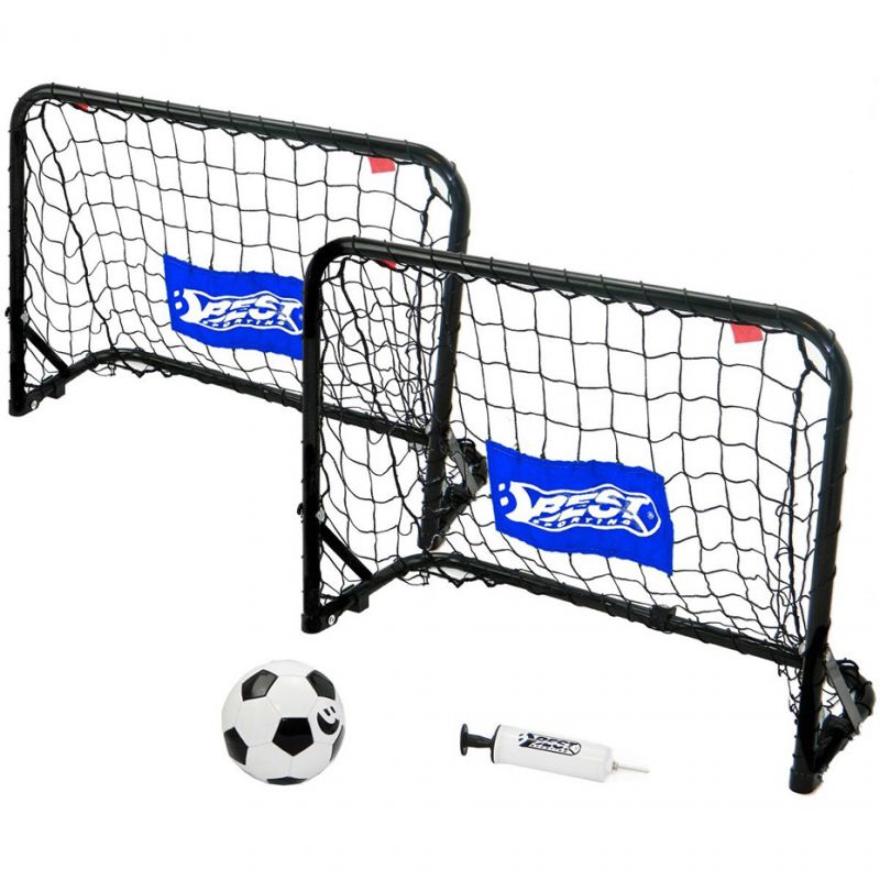 Metāla Futbola vārti komplekts ar tīkliem, bumbu, pumpi 60x45x24 Best Sporting 110895