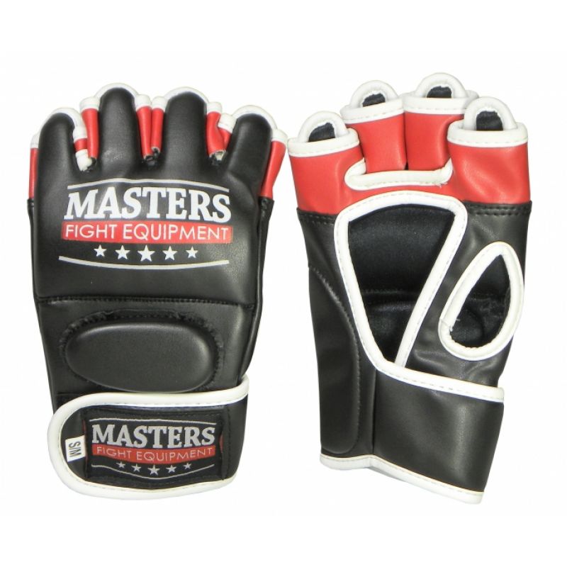 Cimdi priekš MMA Masters GF-30A M 01272-SM - czarno - czerwone+S/M