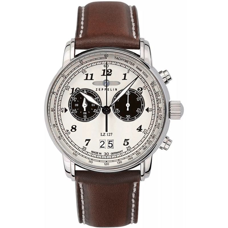 Men's Watch ZEPPELIN Graf Chronograph LZ 127 + BOX
