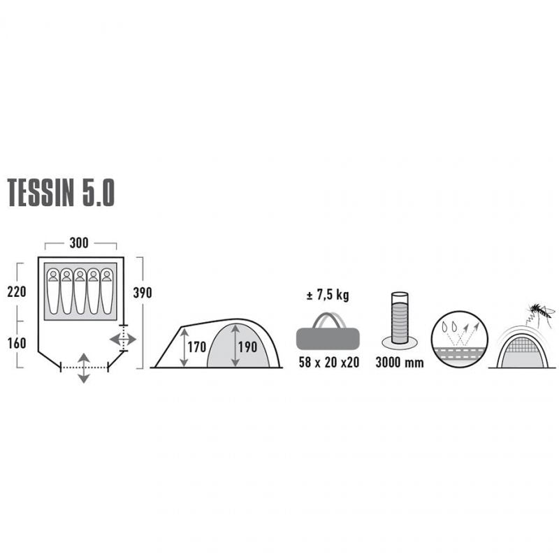 Telts High Peak Tessin 5 10228