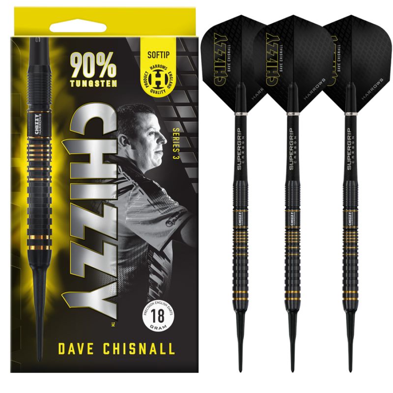 Šautriņas Harrows Chizzy Dave Chisnall 3 90% mīkstās - 18 g